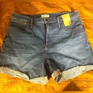 Madewell High-Rise Denim Shorts in Quintell Wash: TENCEL™ Lyocell Edition
